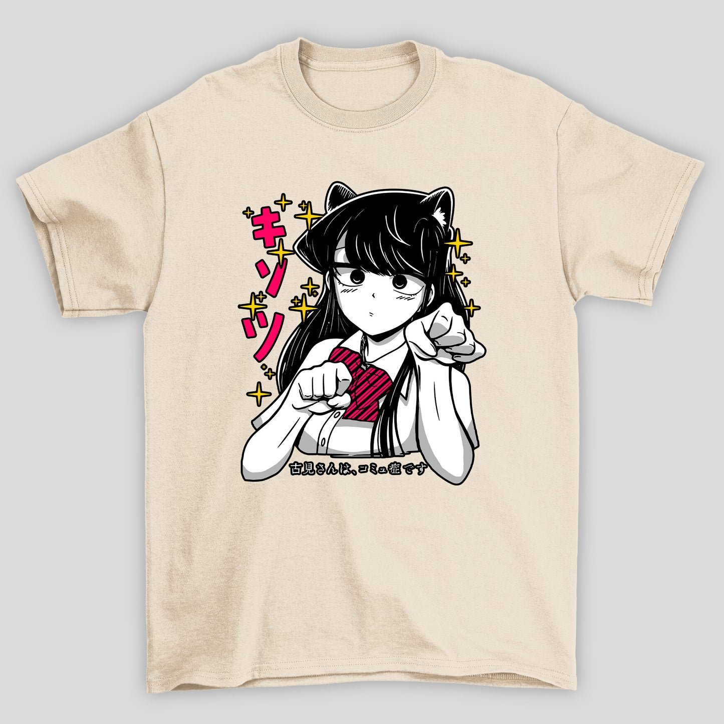 Camiseta Básica Unissex Neko Komi Kanji Komi Cants Communicate