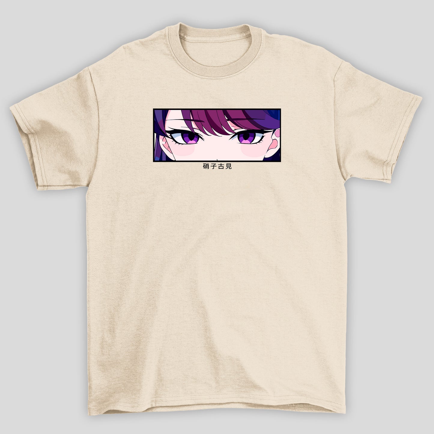 Camiseta Básica Unissex Komi Olhos Kanji Komi Cants Commnicate
