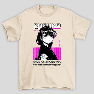 Camiseta Básica Unissex Shoukokanji Komi Cants Communicate
