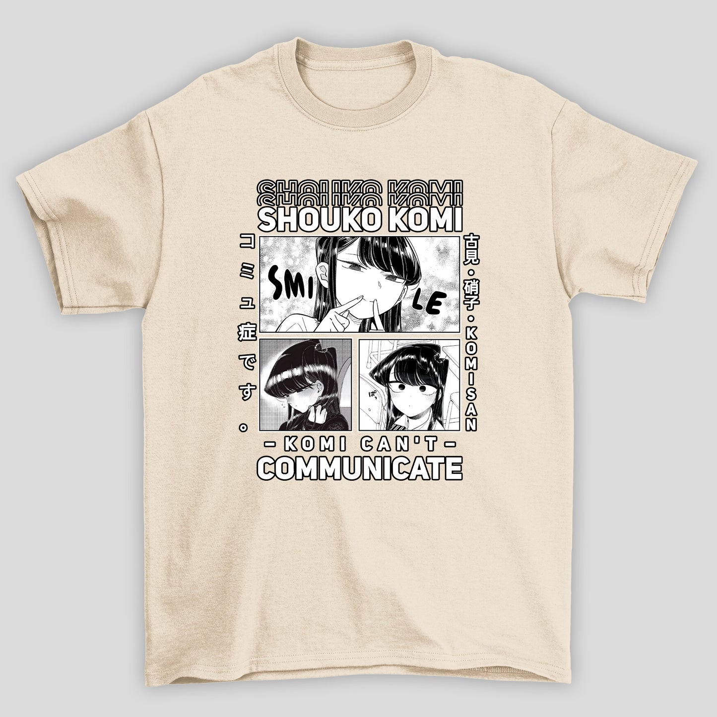 Camiseta Básica Unissex Smile Shouko Komi Cants Communicate