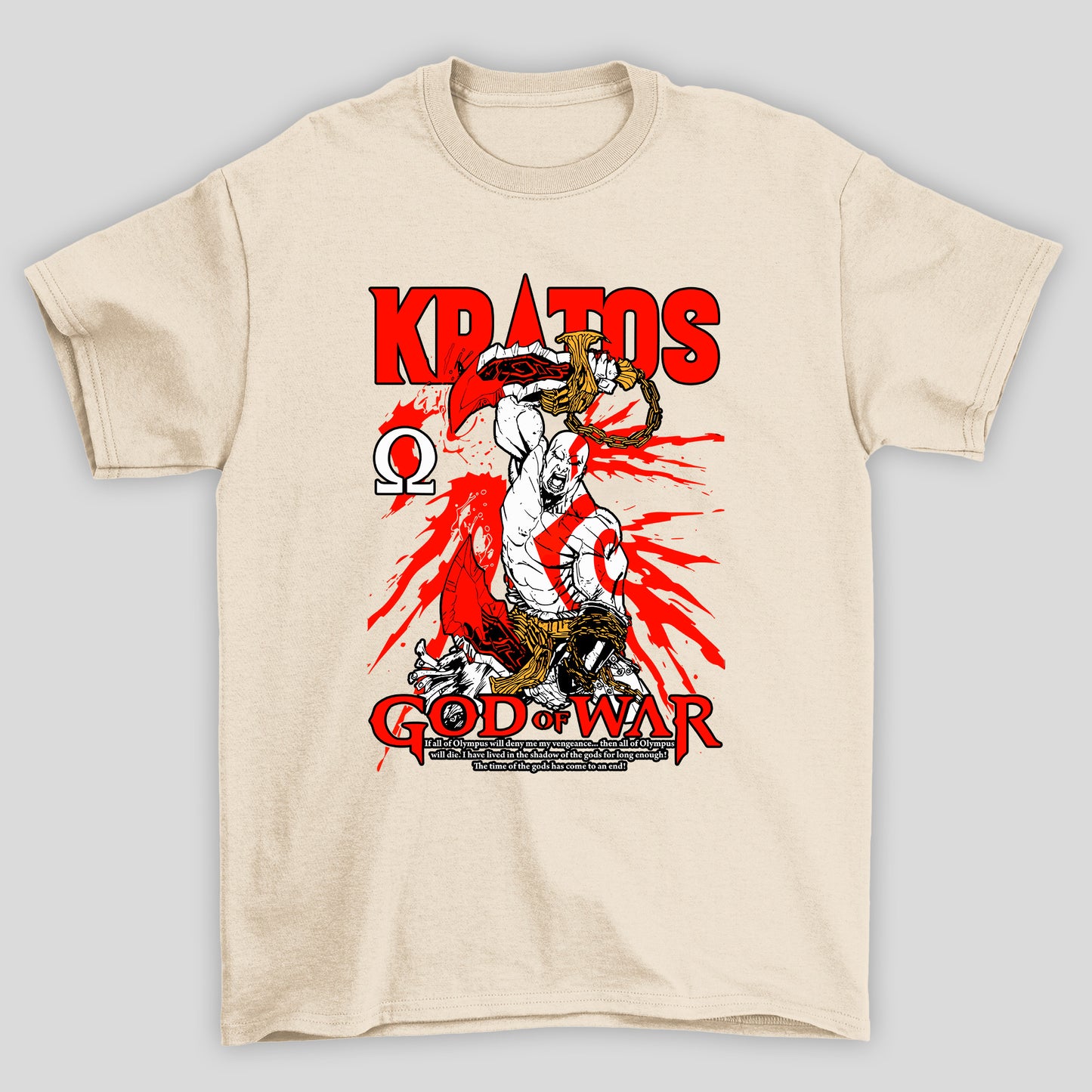 Camiseta Básica Unissex Kratos Classico Blade Os Kaos God Of War