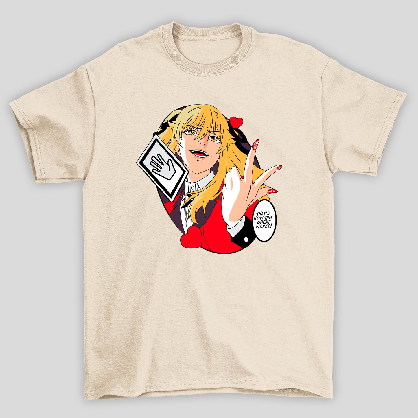 Camiseta Básica Unissex Mary Saotome Carta Kakegurui