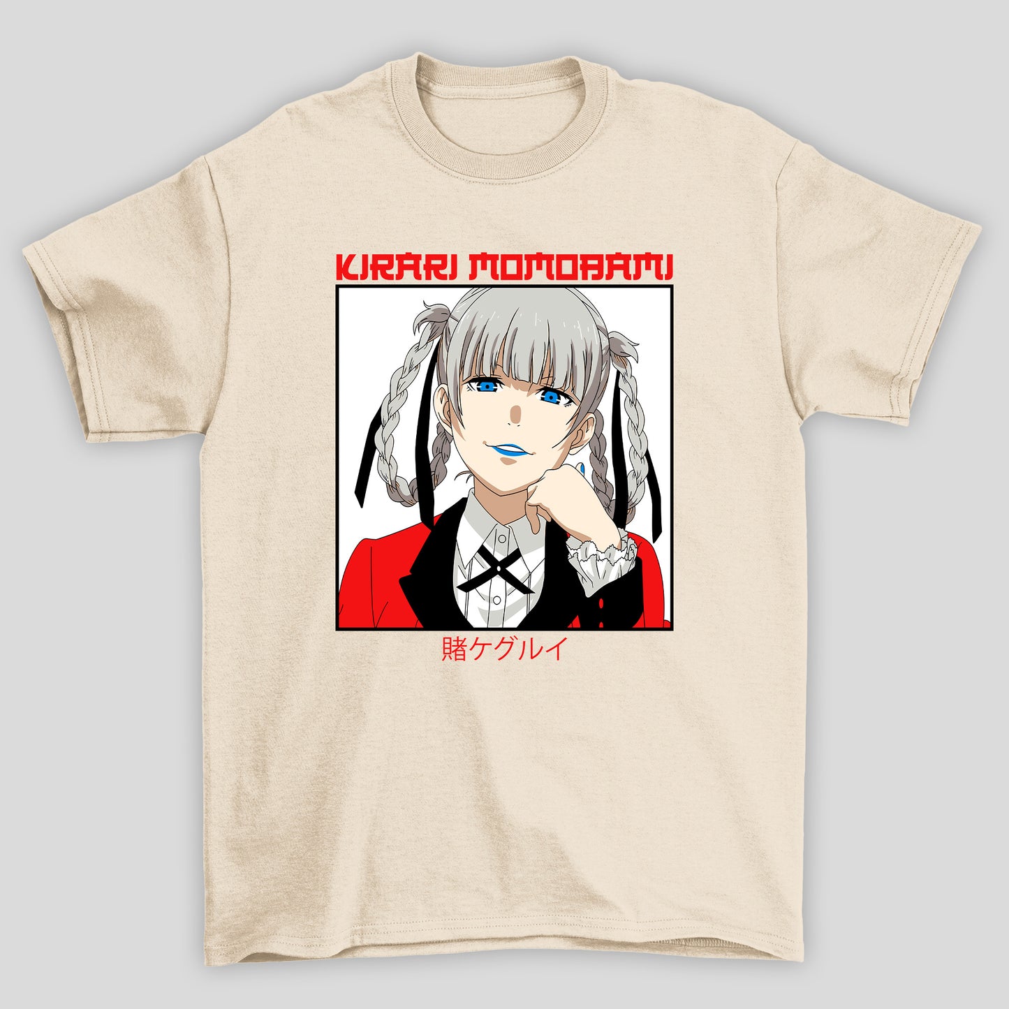 Camiseta Básica Unissex Kirari Momobami Kanji Kakegurui