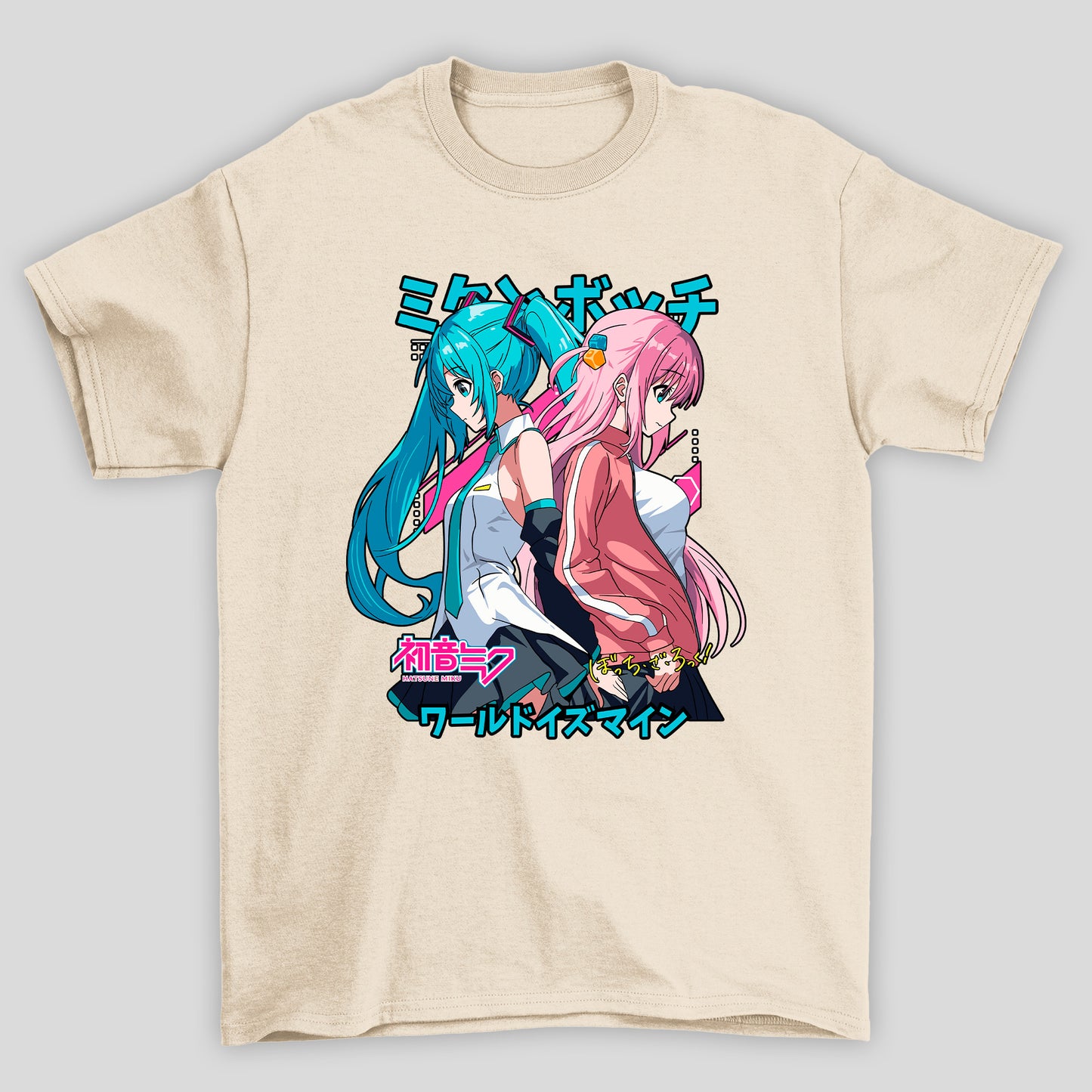 Camiseta Básica Unissex Gotou Miku Kanji Bocchi The Rock