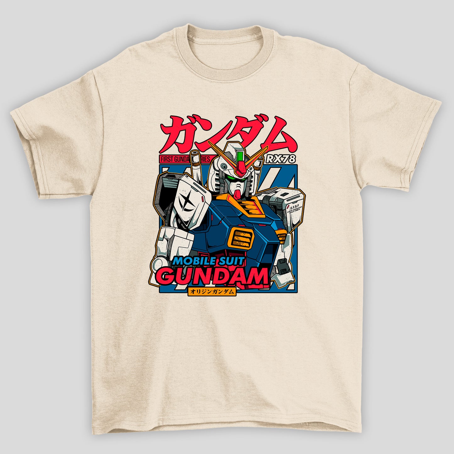 Camiseta Básica Unissex Kanji First Gundam Series RX78