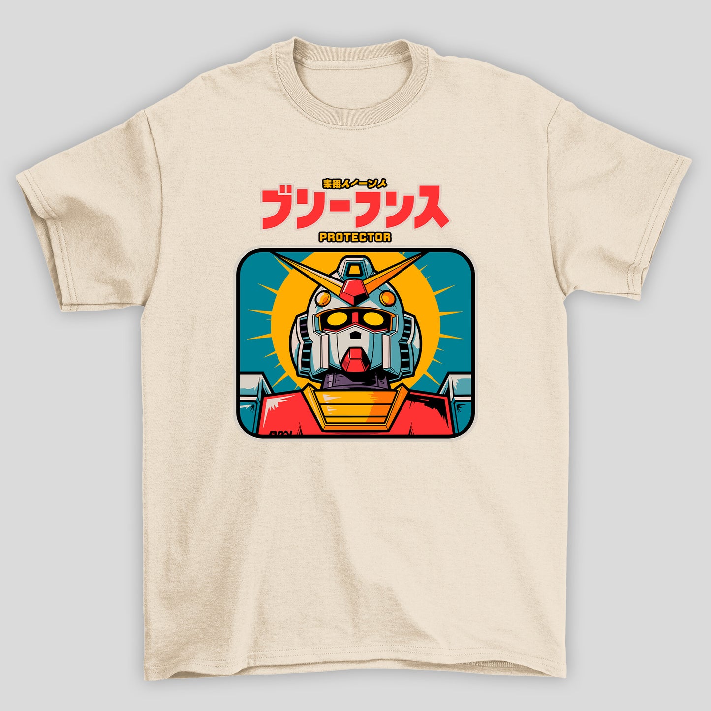 Camiseta Básica Unissex Gundam Kanji Protector