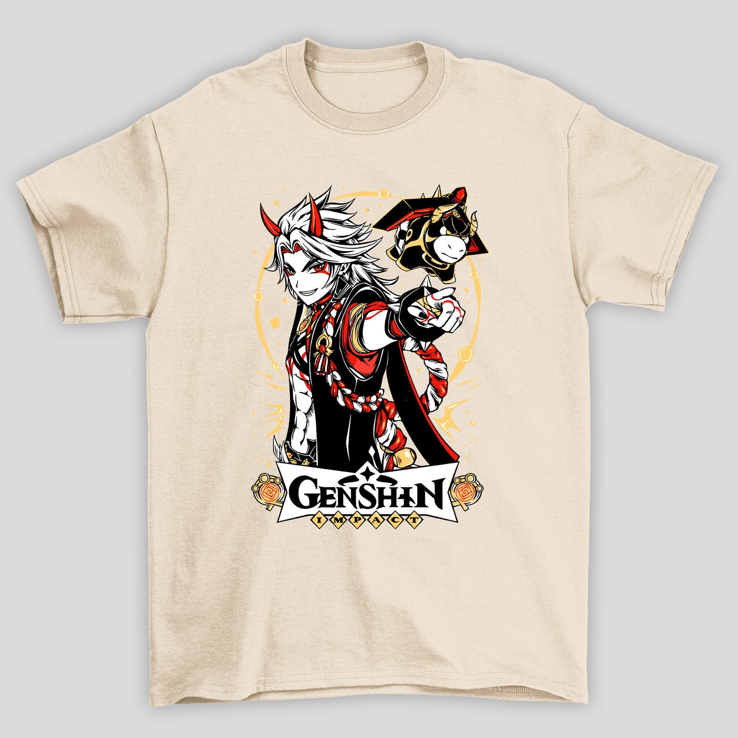 Camiseta Básica Unissex Arataki Itto Touro Genshin