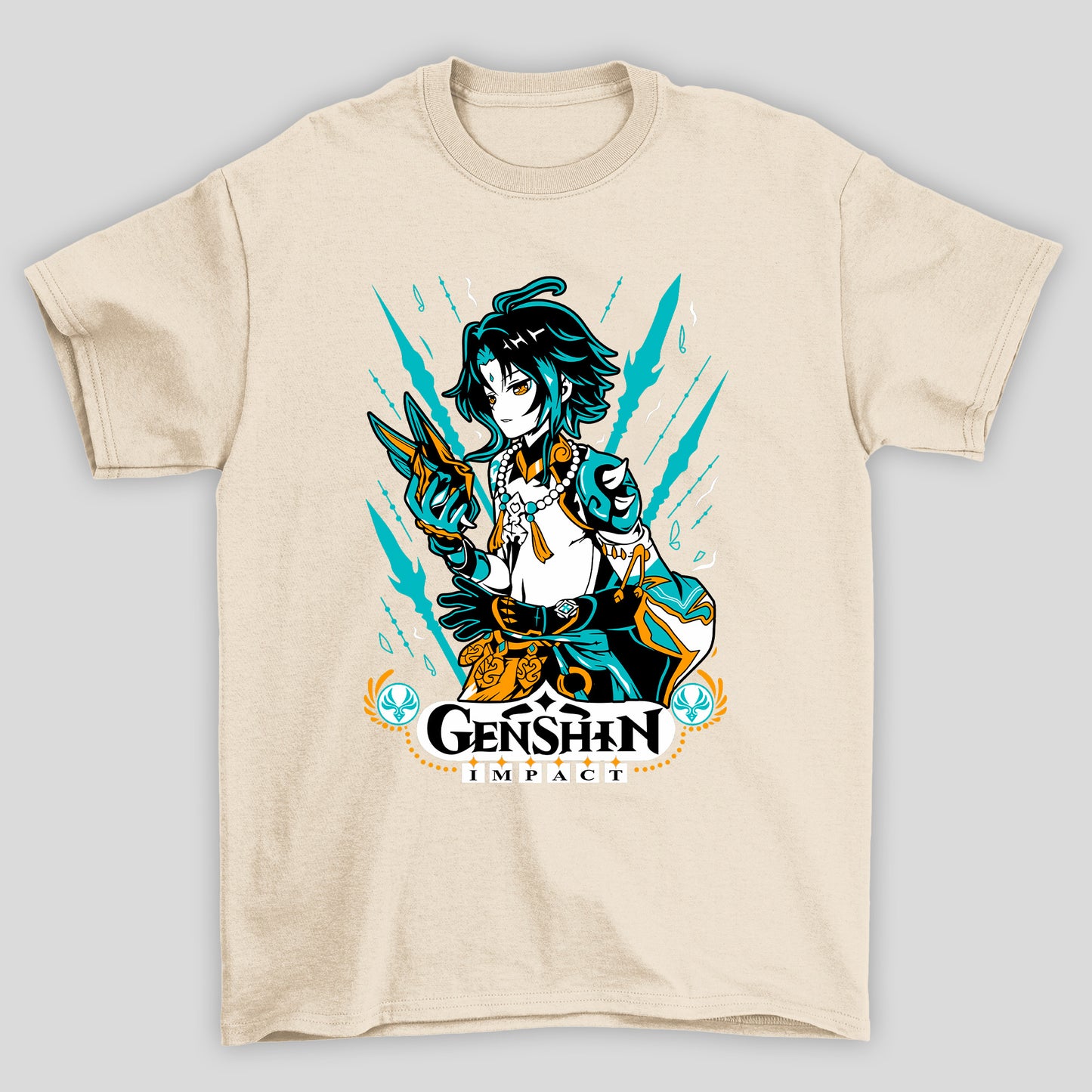 Camiseta Básica Unissex Xiao Mascara Genshin