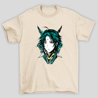 Camiseta Básica Unissex Xiao Rosto Genshin