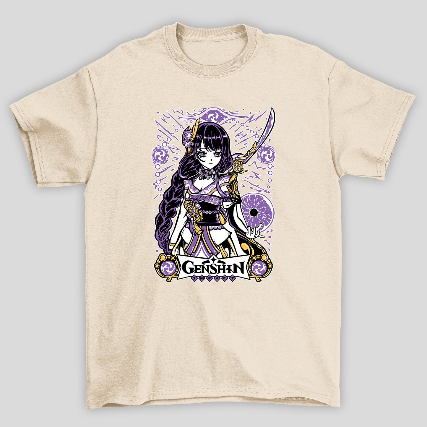 Camiseta Básica Unissex Shogun Raiden Genshin