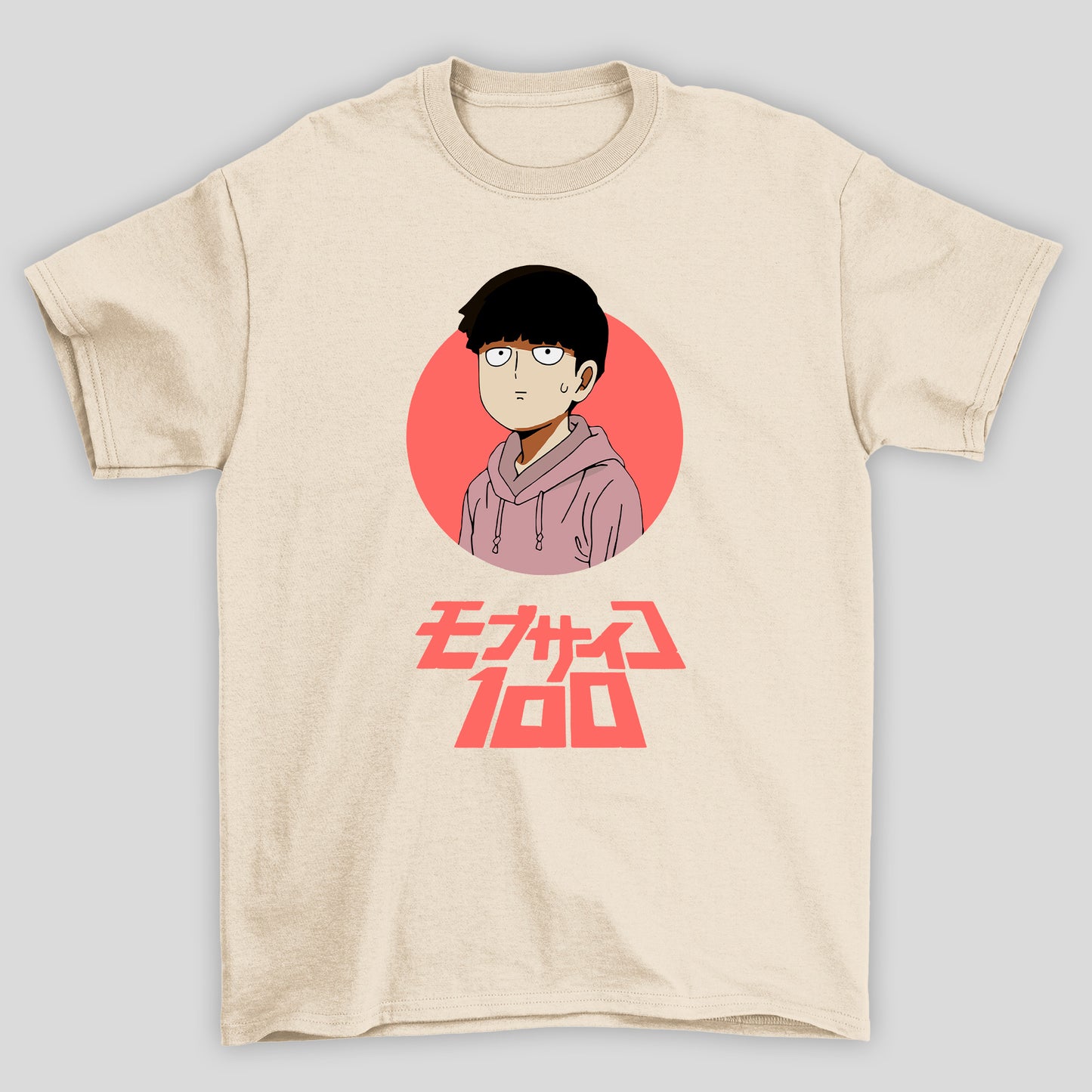 Camiseta Básica Unissex Shigeo Kageyama Circulo Kanji Mob Psycho 100
