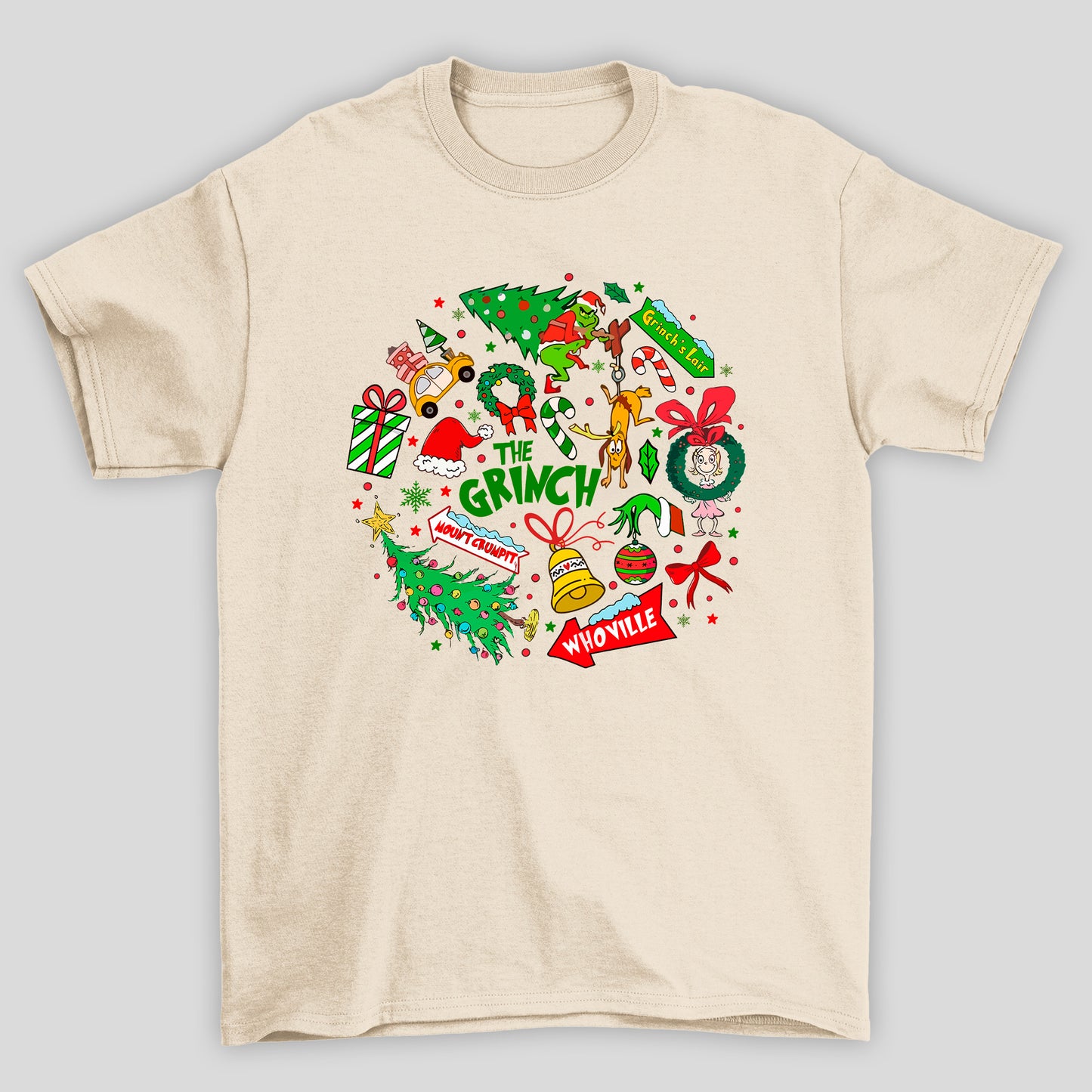 Camiseta Básica Unissex O Grinch Desenhos