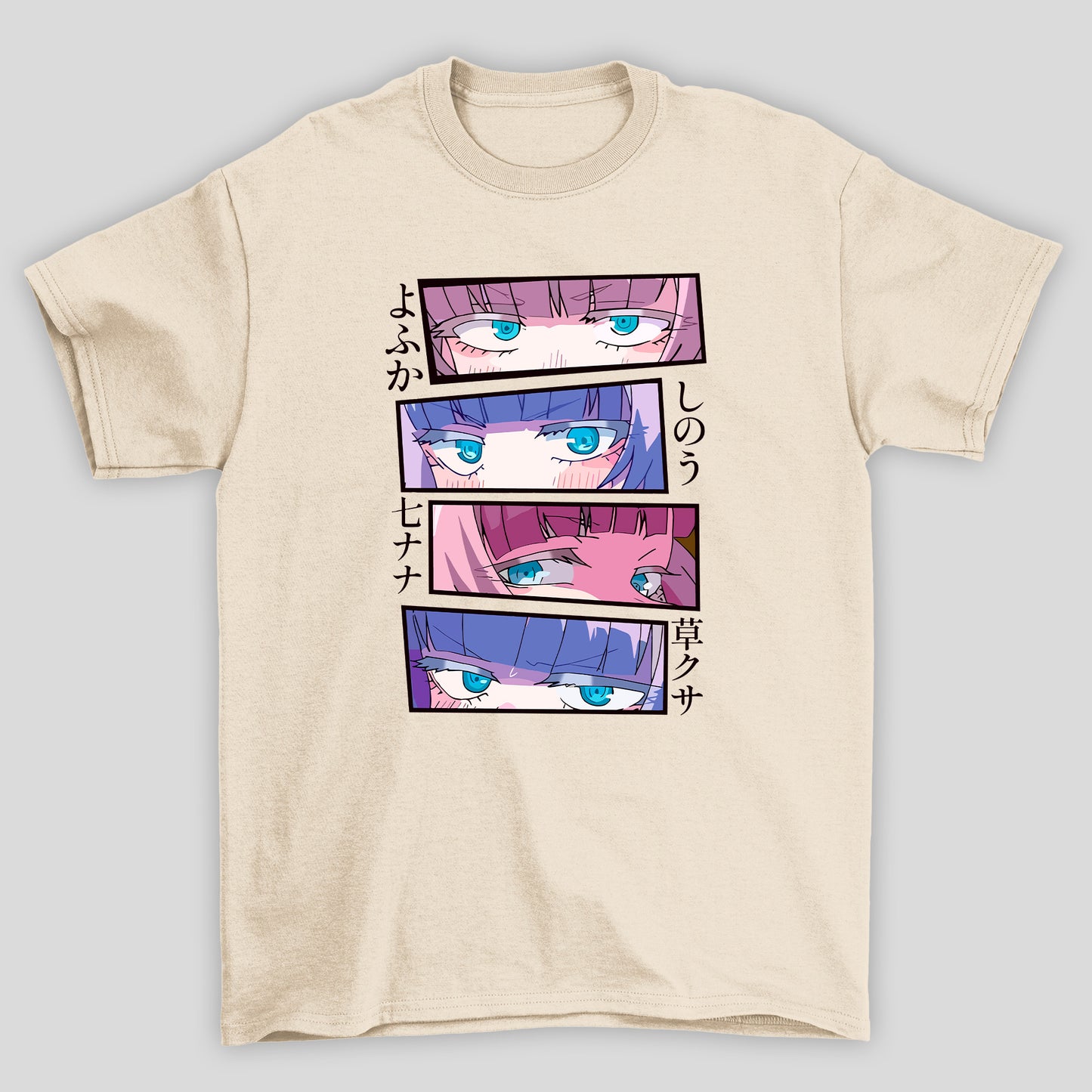Camiseta Básica Unissex Yofukashi No Uta Nazuna Nanakusa Olhos