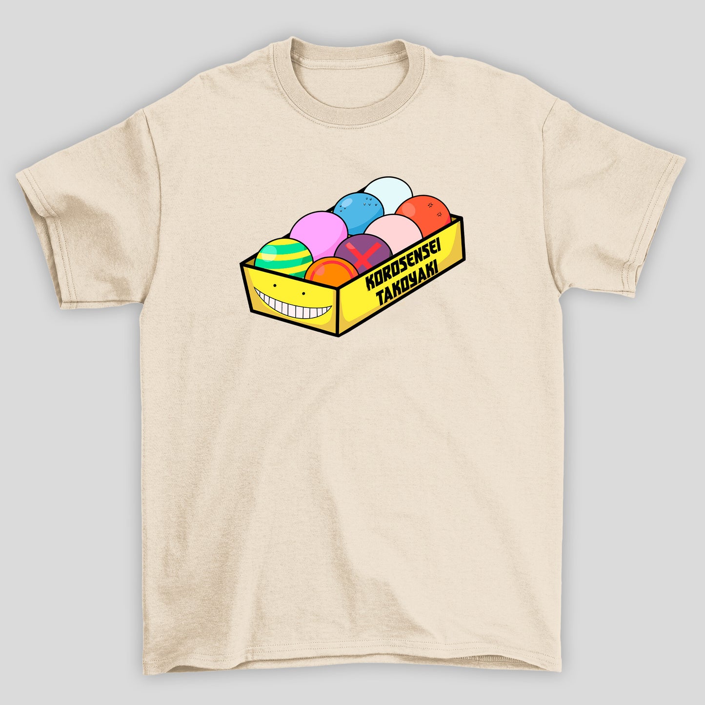 Camiseta Básica Unissex Koro Sensei Caixa Takoyaki