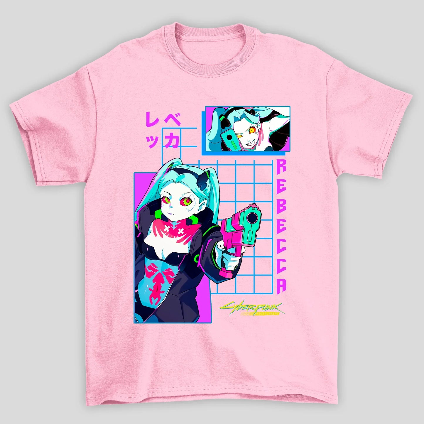Camiseta Básica Unissex Cyberpunk Rebecca Personagem