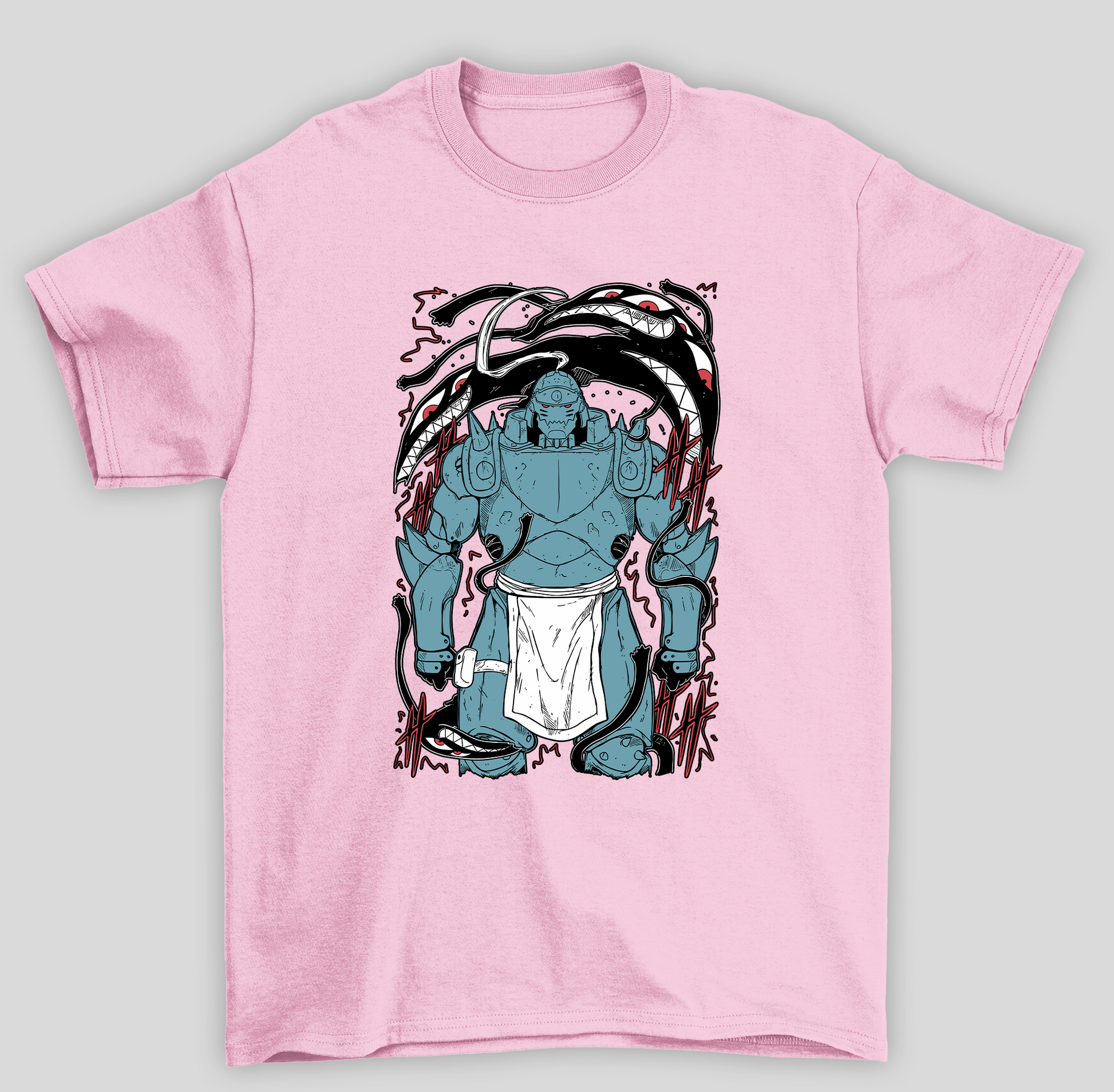Camiseta Básica Unissex Fullmetal Alchemist Don't Forget- rosa bebe