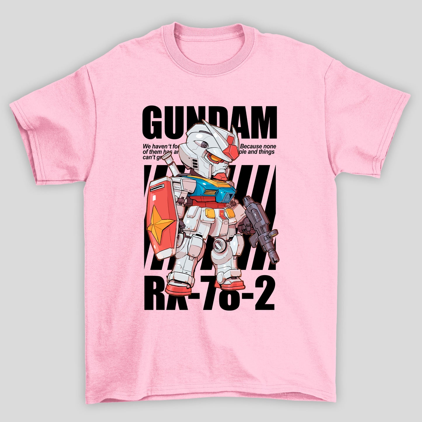 Camiseta Básica Unissex Gundam Robo Cute Streetwear
