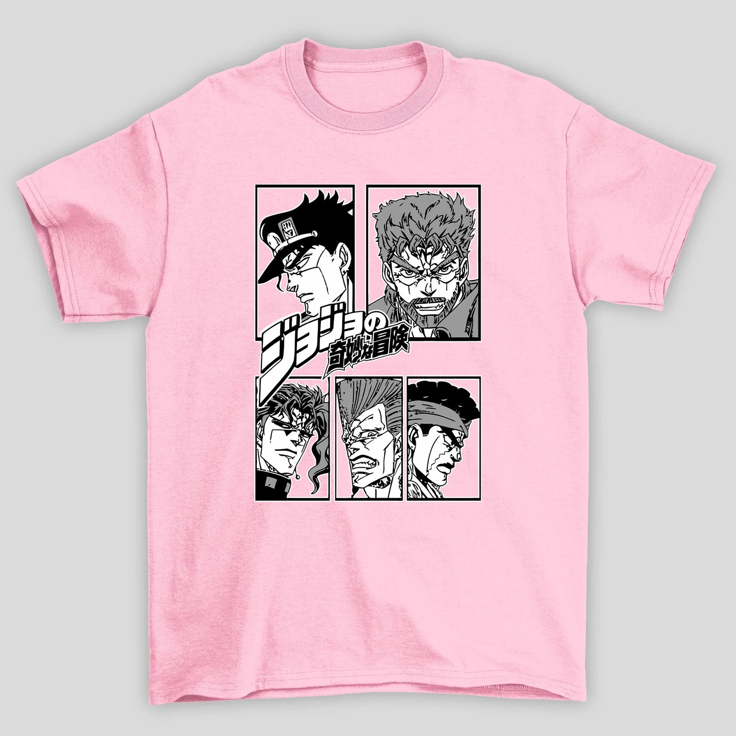 Camiseta Básica Unissex Jojo Bizarre Adventure Anime Japonês Quadrinhos