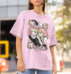 Camiseta Básica Unissex Fullmetal Alchemist Edward e Winry