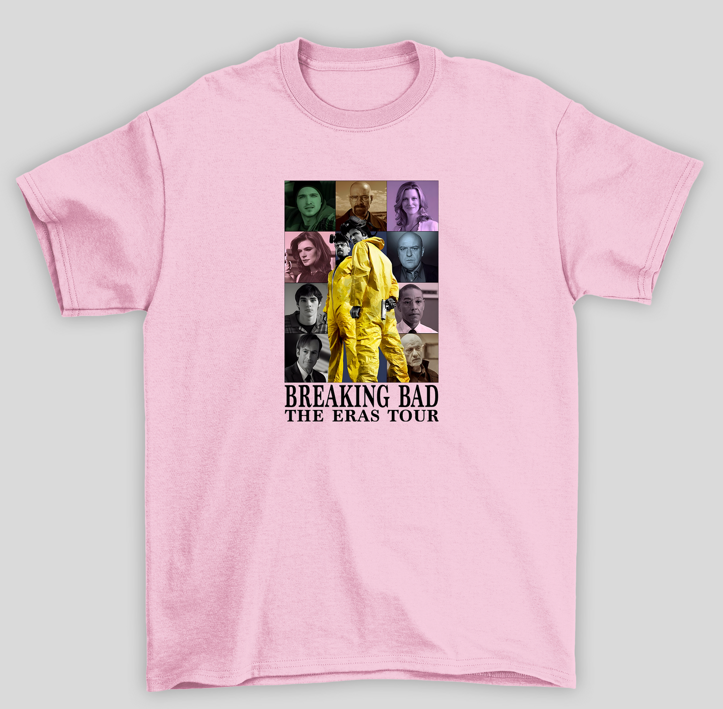 Camiseta Básica Unissex Breaking Bad The Eras Tour- rosa bebe