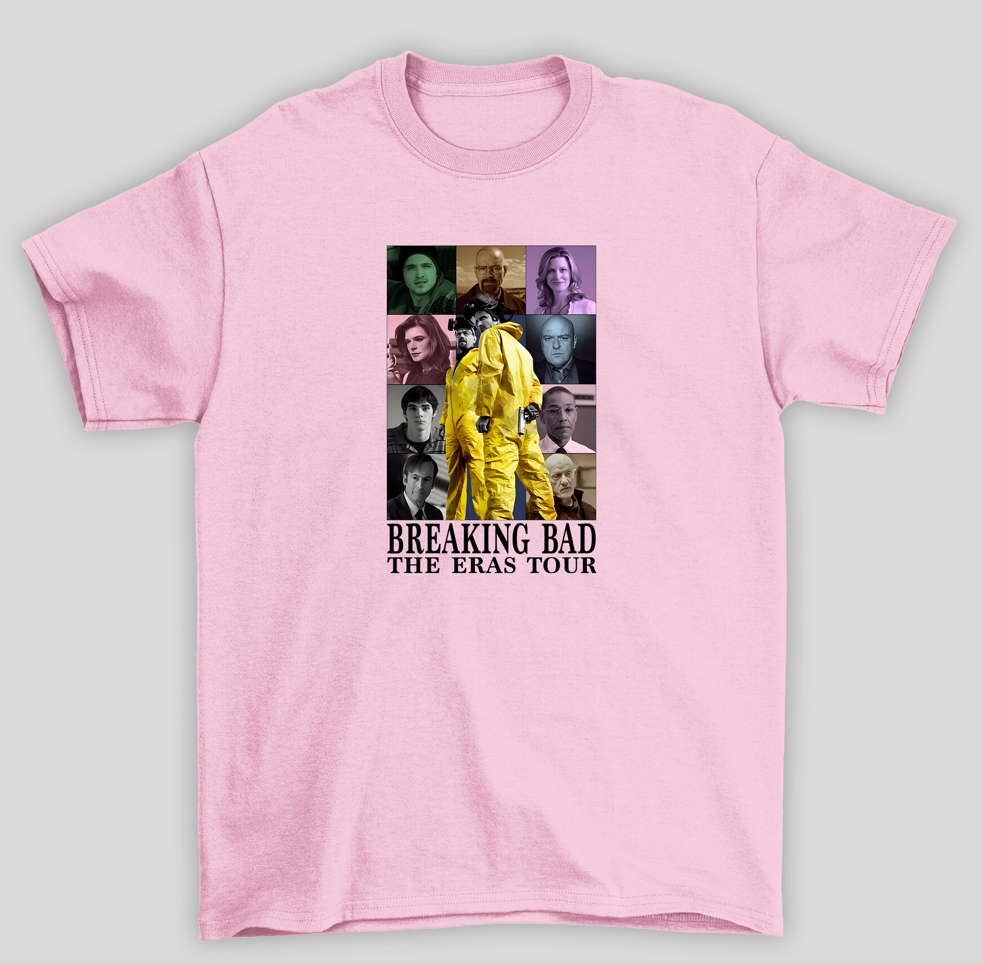 Camiseta Básica Unissex Breaking Bad The Eras Tour- rosa bebe