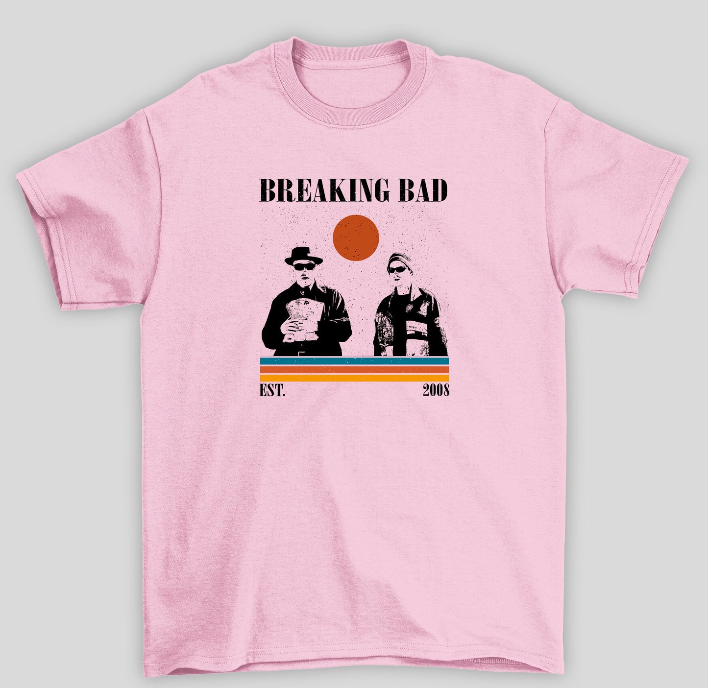 Camiseta Básica Unissex Breaking Bad Sol Est- rosa bebe