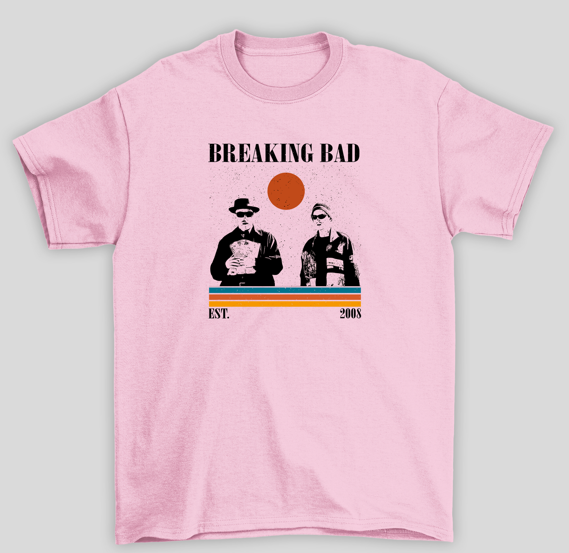 Camiseta Básica Unissex Breaking Bad Sol Est- rosa bebe