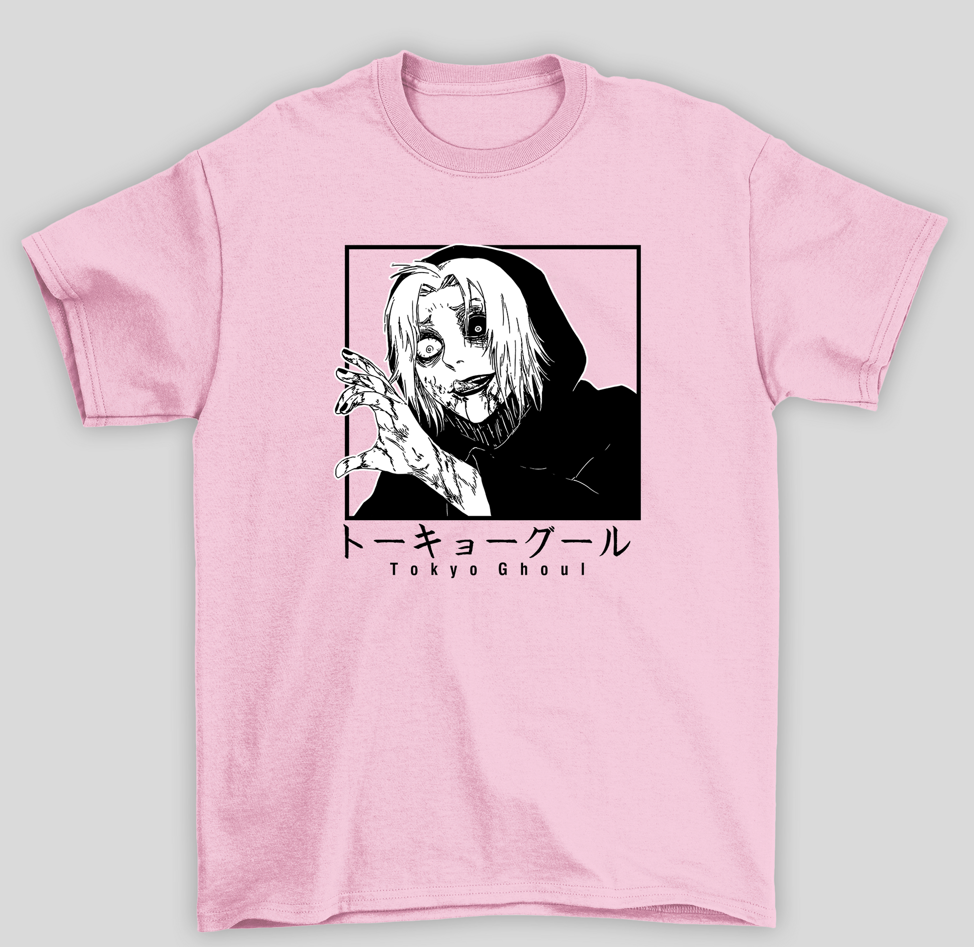 Camiseta Básica Unissex Tokyo Ghoul Anime Seidou Takizawa- ROSA BEBE