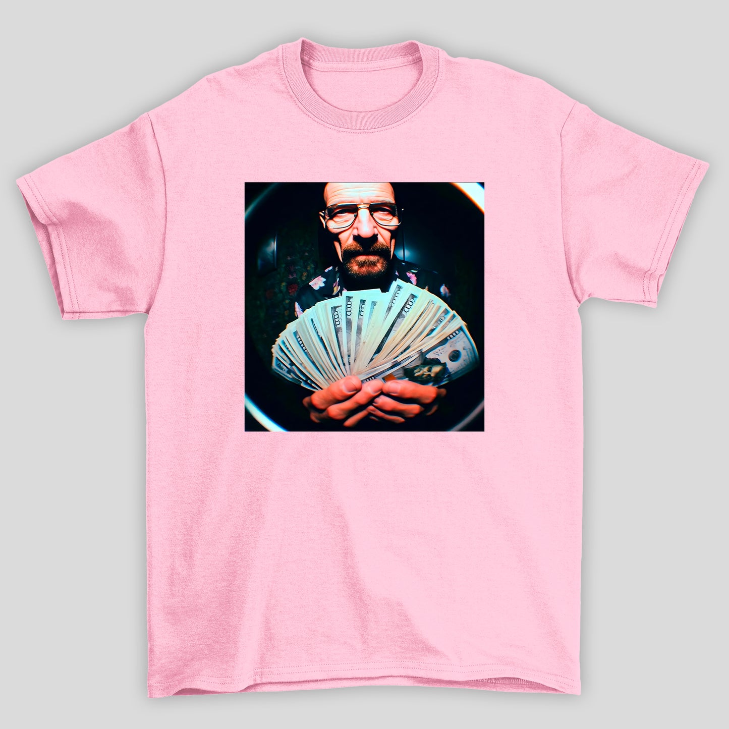 Camiseta Básica Unissex Breaking Bad Heisenberg Dinheiro