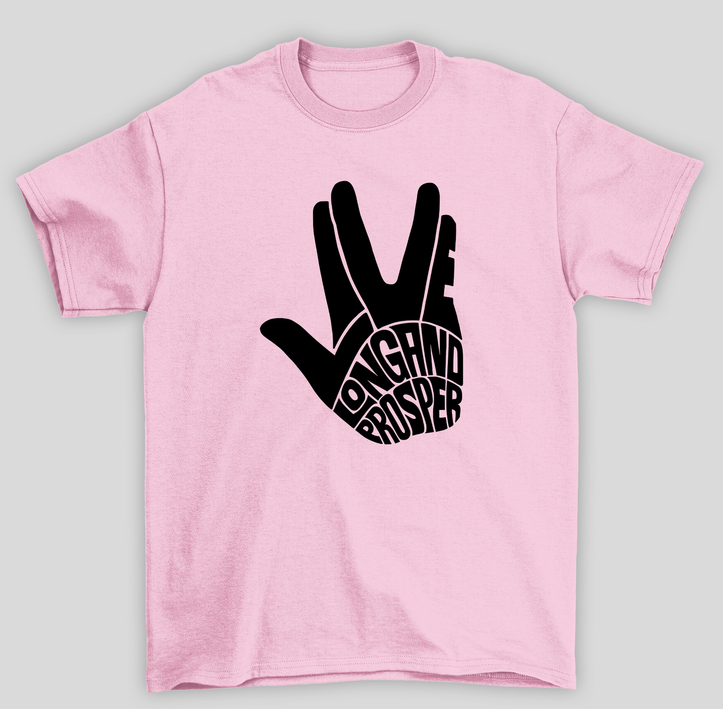 Camiseta Básica Unissex Star Trek Live Longand Prosper