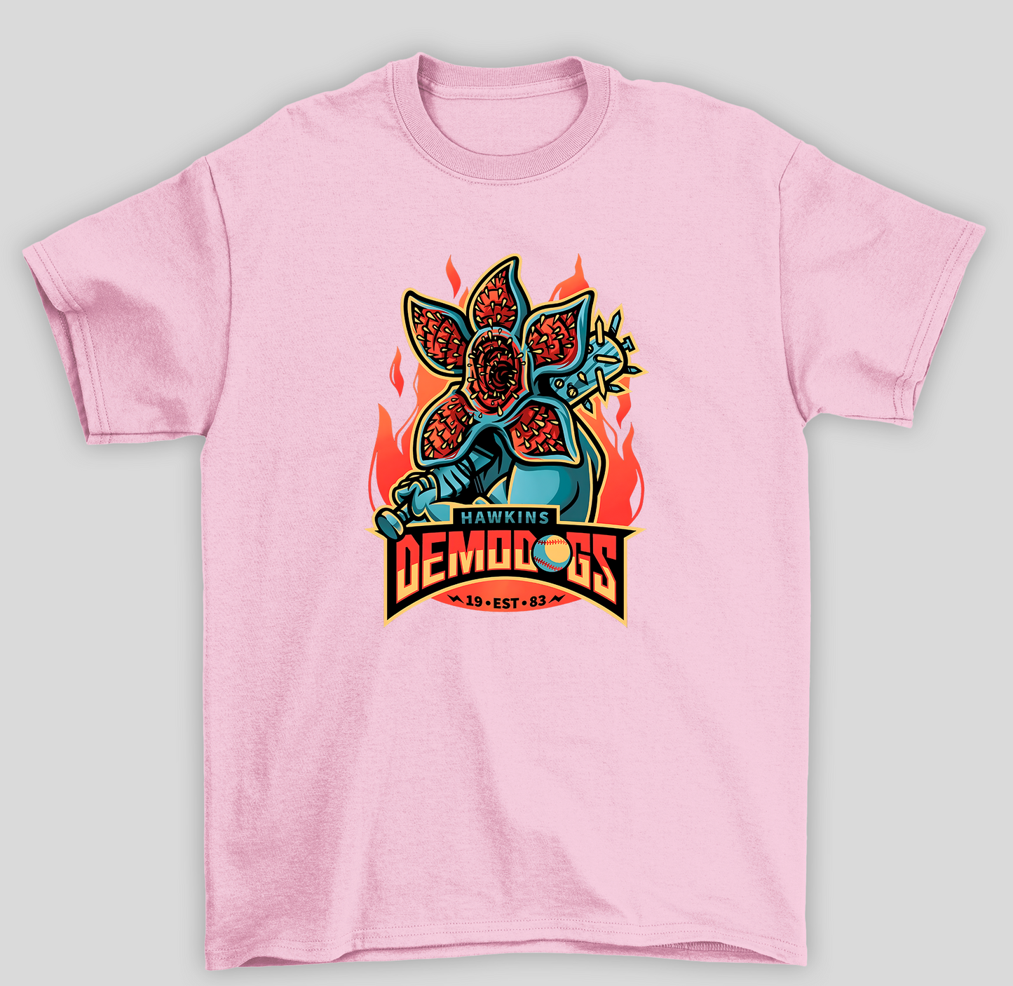 Camiseta Básica Unissex Stranger Things Hawkins Demodogs