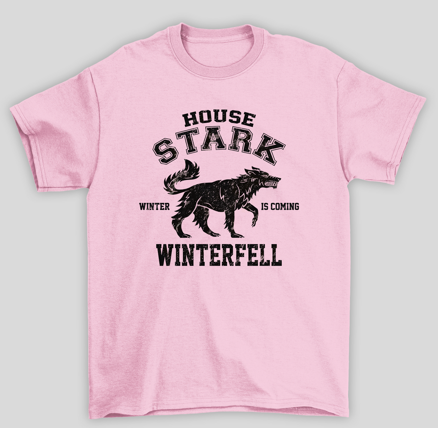 Camiseta Básica Unissex House Stark Lobo Game Of Thrones