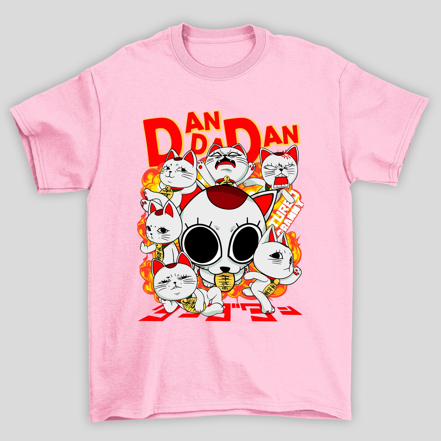 Camiseta Básica Unissex Dandadan Gatos Dançando