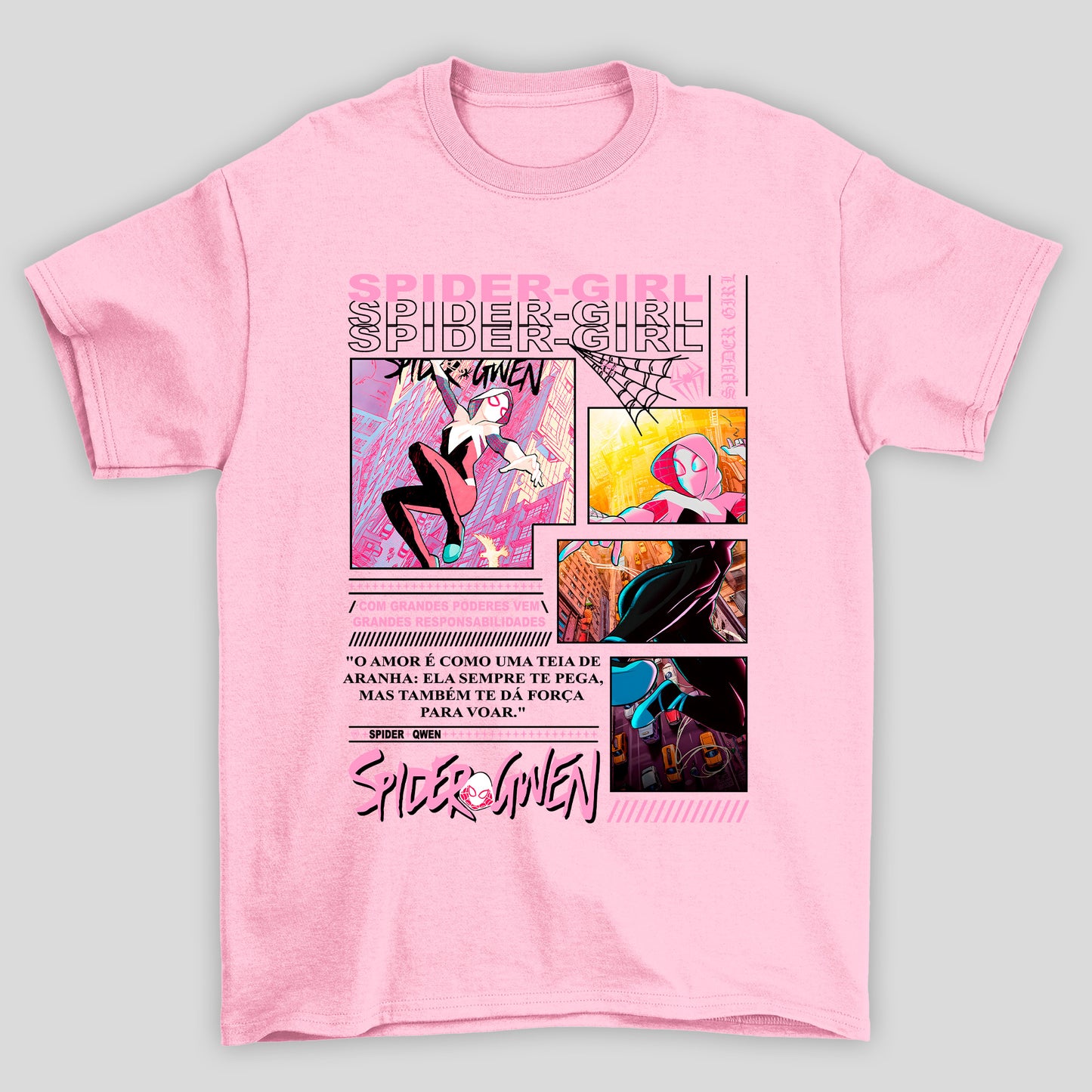 Camiseta Básica Unissex Spider Girl