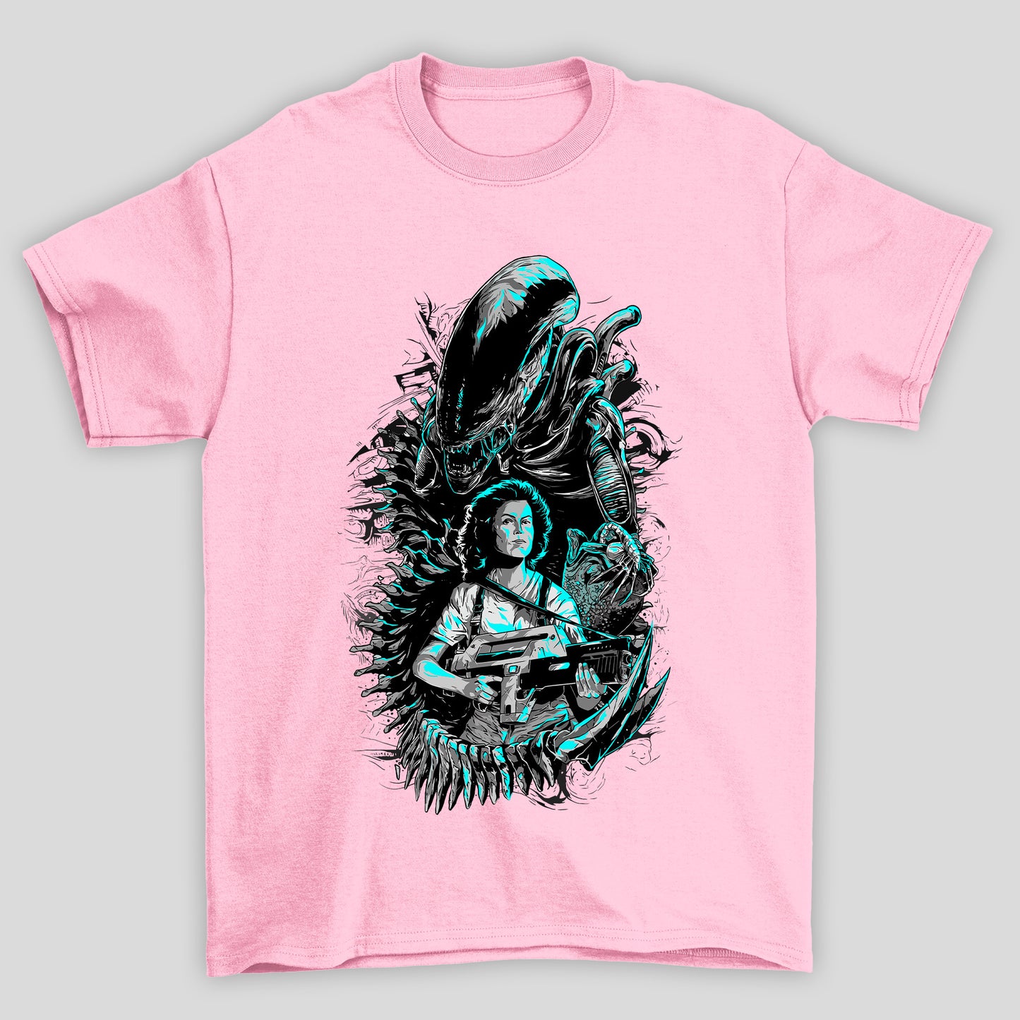 Camiseta Básica Unissex Alien Ellen e Xenomorph