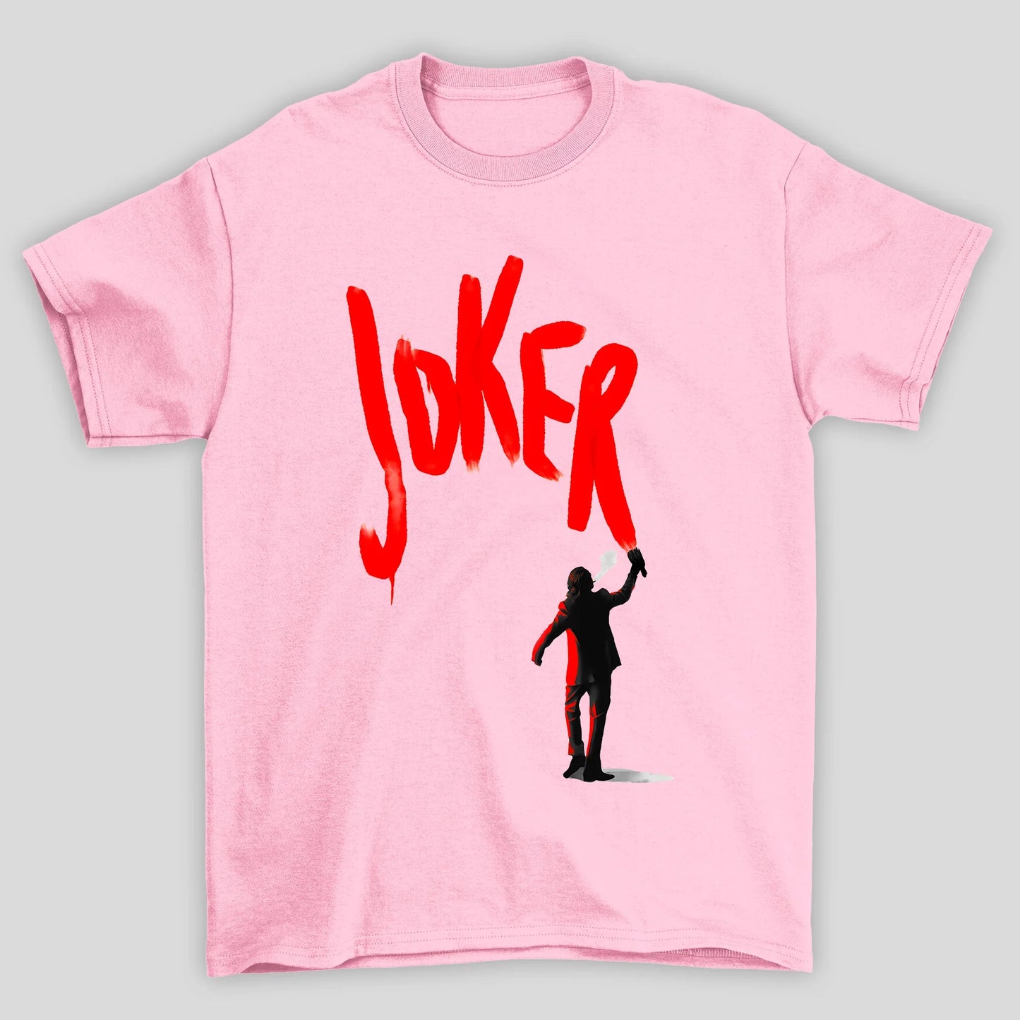 Camiseta Básica Unissex Joker Grafite Vermelho
