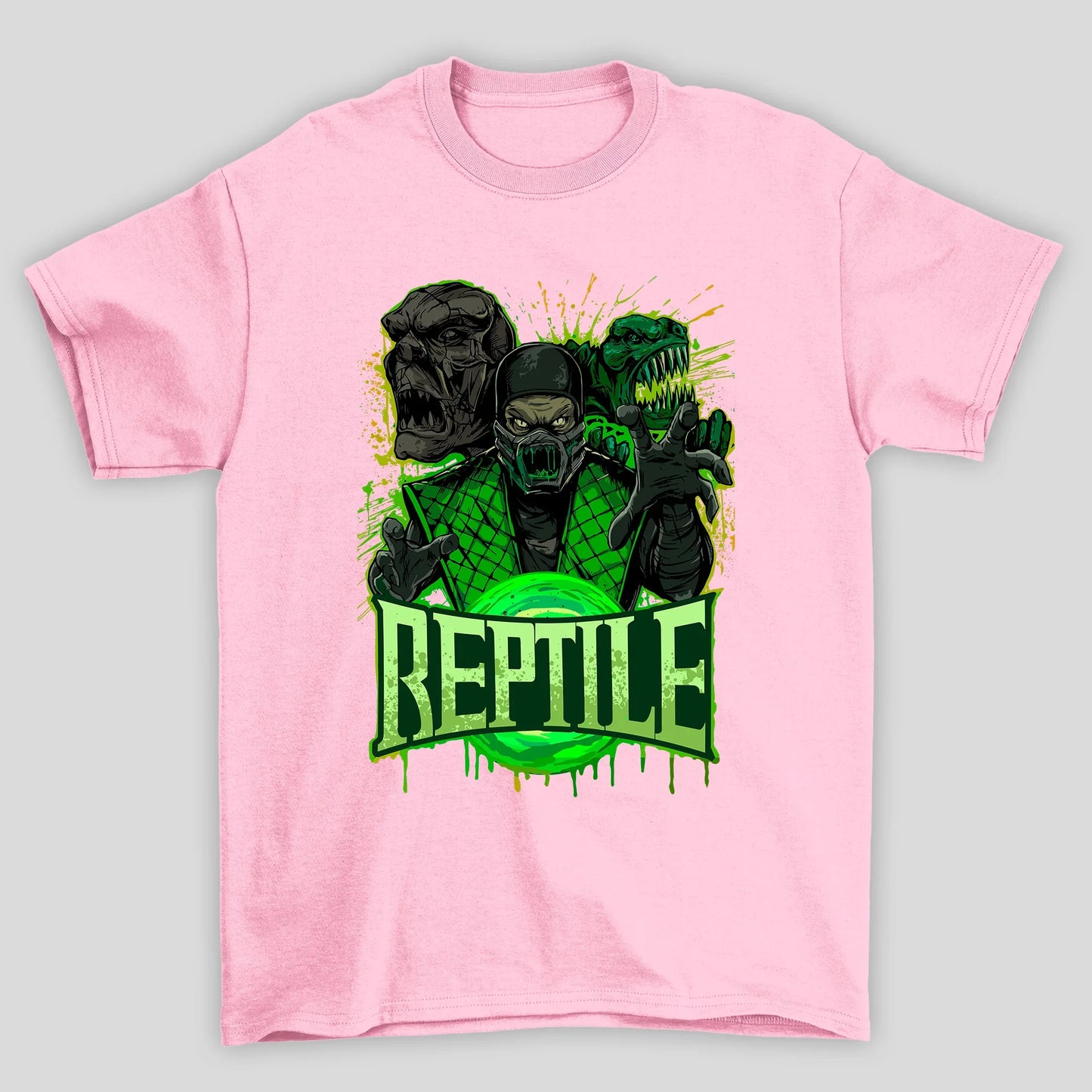 Camiseta Básica Unissex Mortal Kombat Reptile Orb