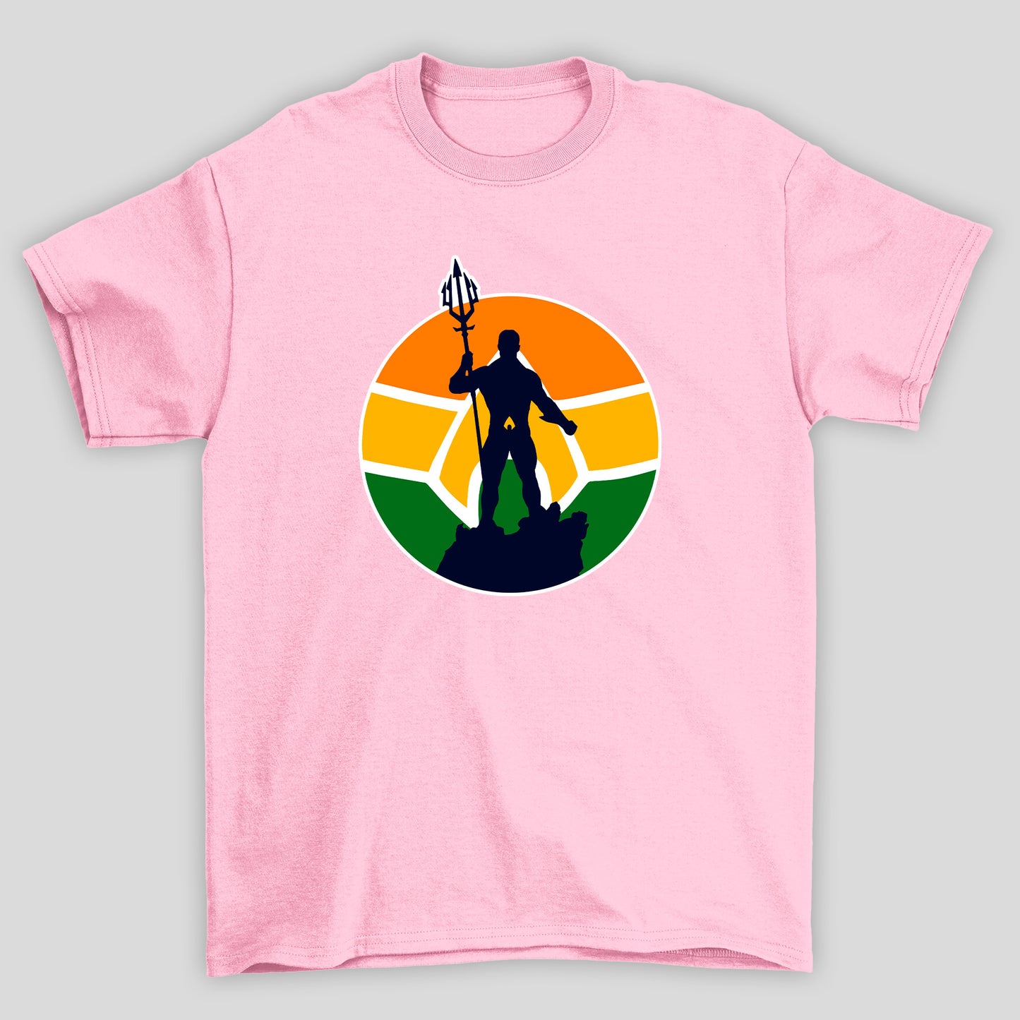 Camiseta Básica Unissex Logo Cinto Silhueta Aquaman