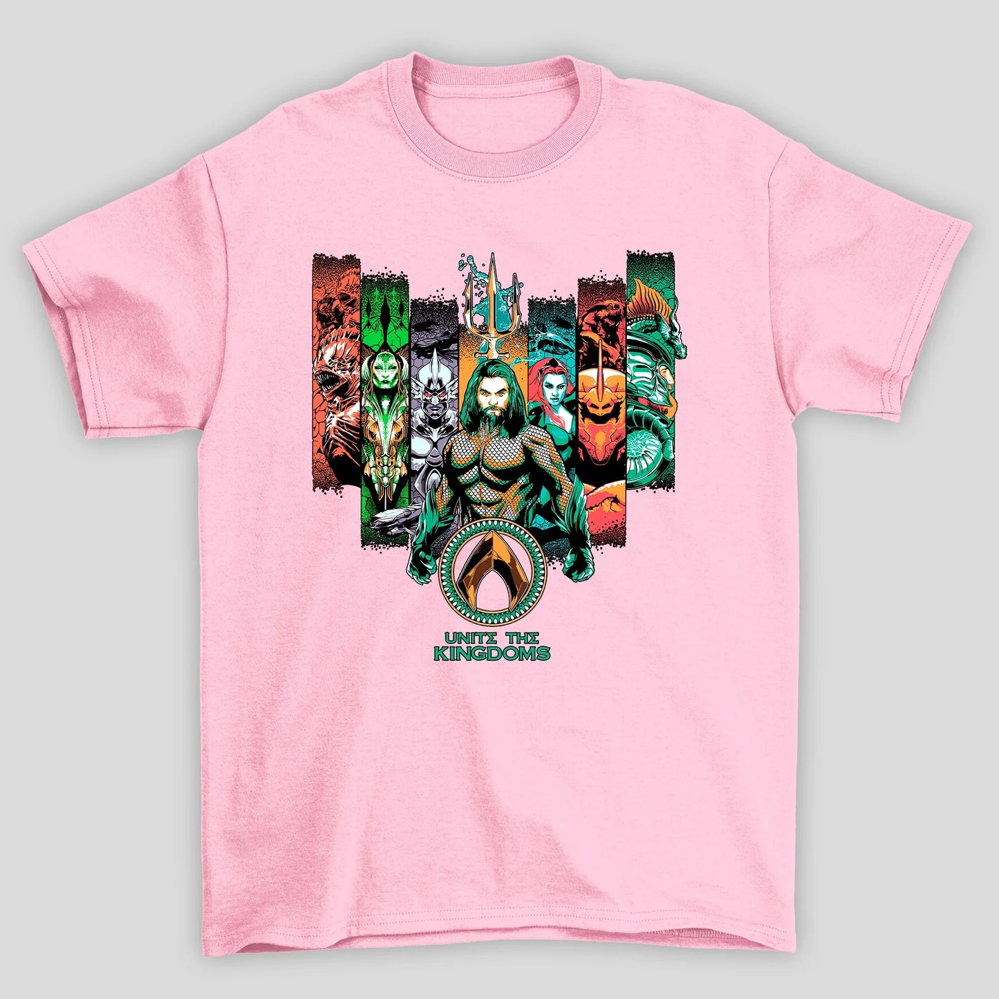 Camiseta Básica Unissex Unite The Kingdoms Aquaman