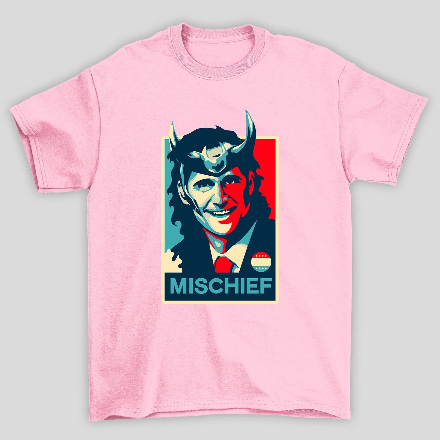 Camiseta Básica Unissex Poster Pop Mischief Loki