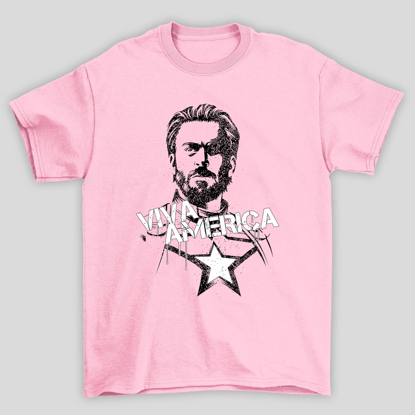 Camiseta Básica Unissex Viva America Capitao America