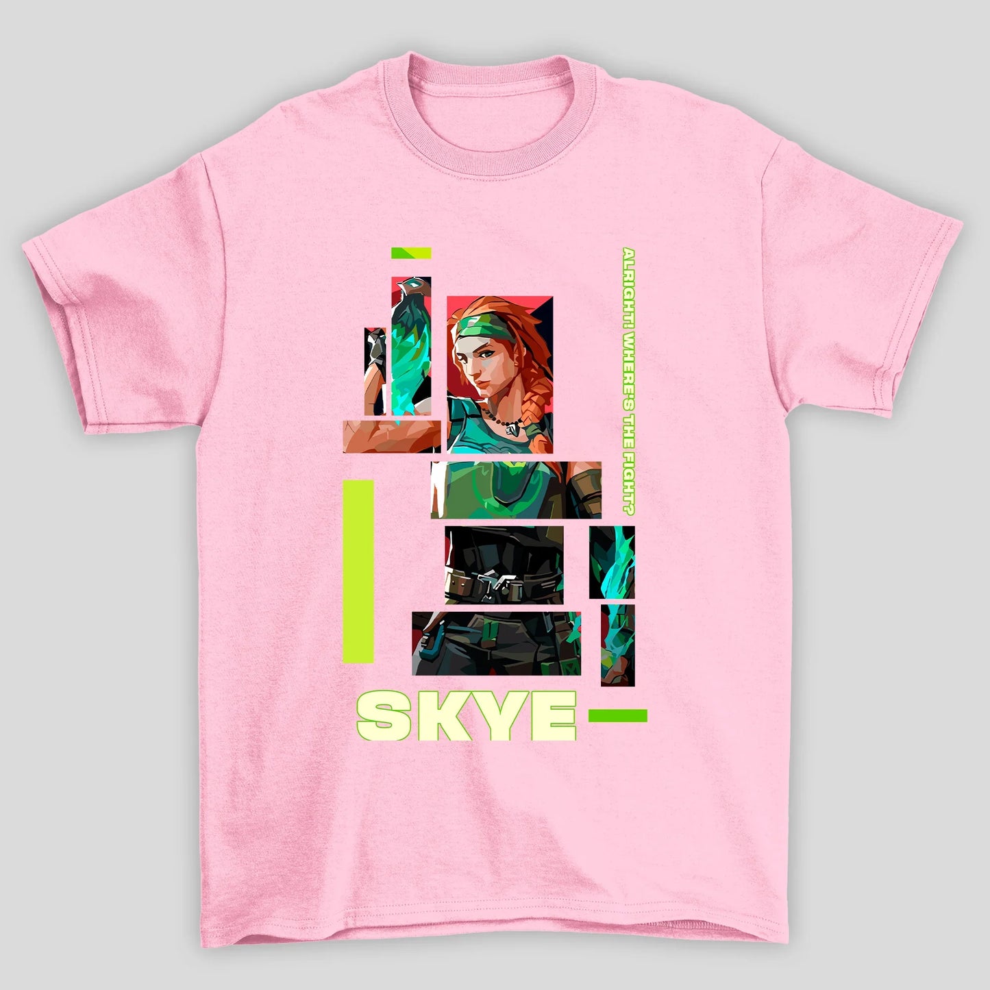 Camiseta Básica Unissex Skye Quadrados Valorant