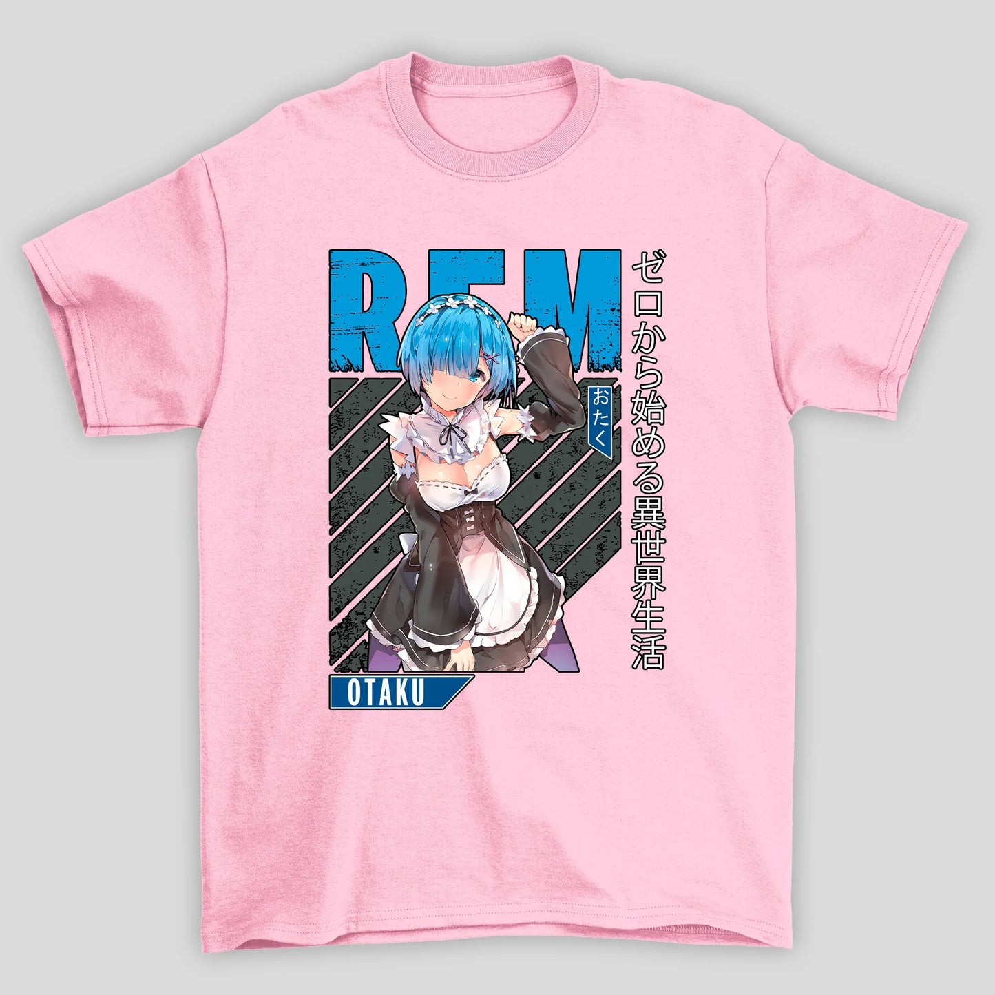 Camiseta Básica Unissex Rem Kanji Otaku Re Zero