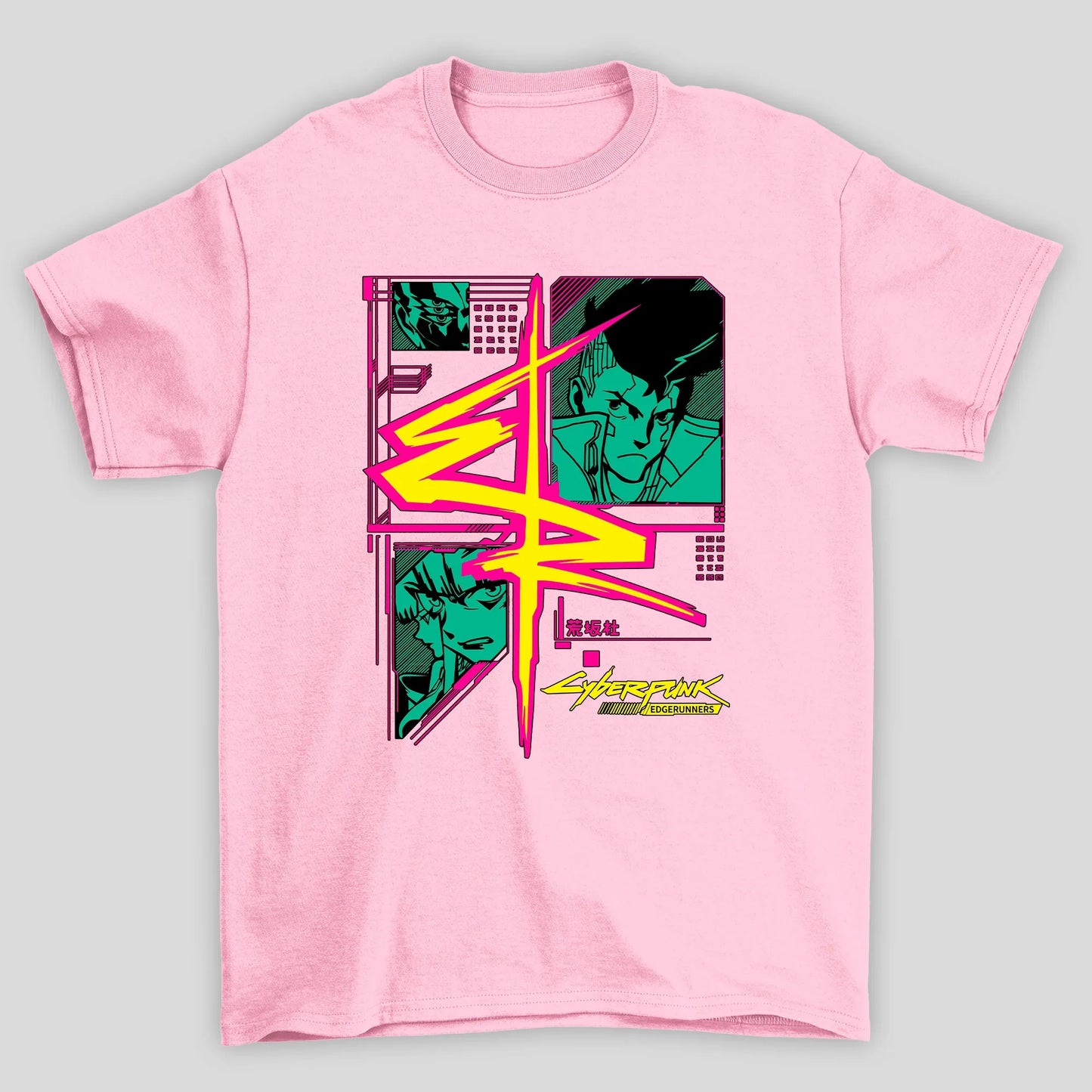 Camiseta Básica Unissex Logo David e Luck Cyberpunk Edgedruuners