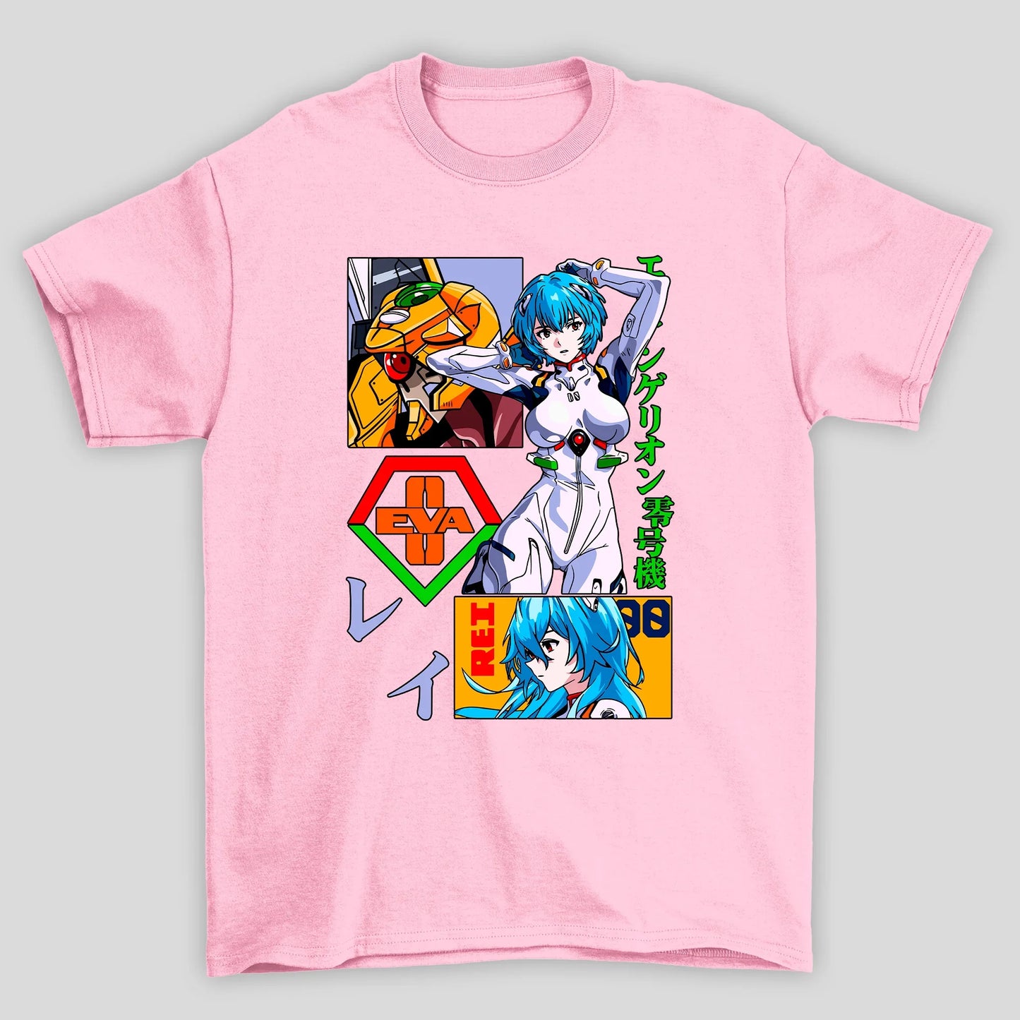 Camiseta Básica Unissex Rei EVA00 Kanji Evangelion