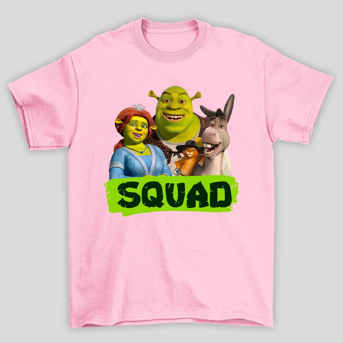 Camiseta Básica Unissex Squad Fiona Gato Burro Shrek