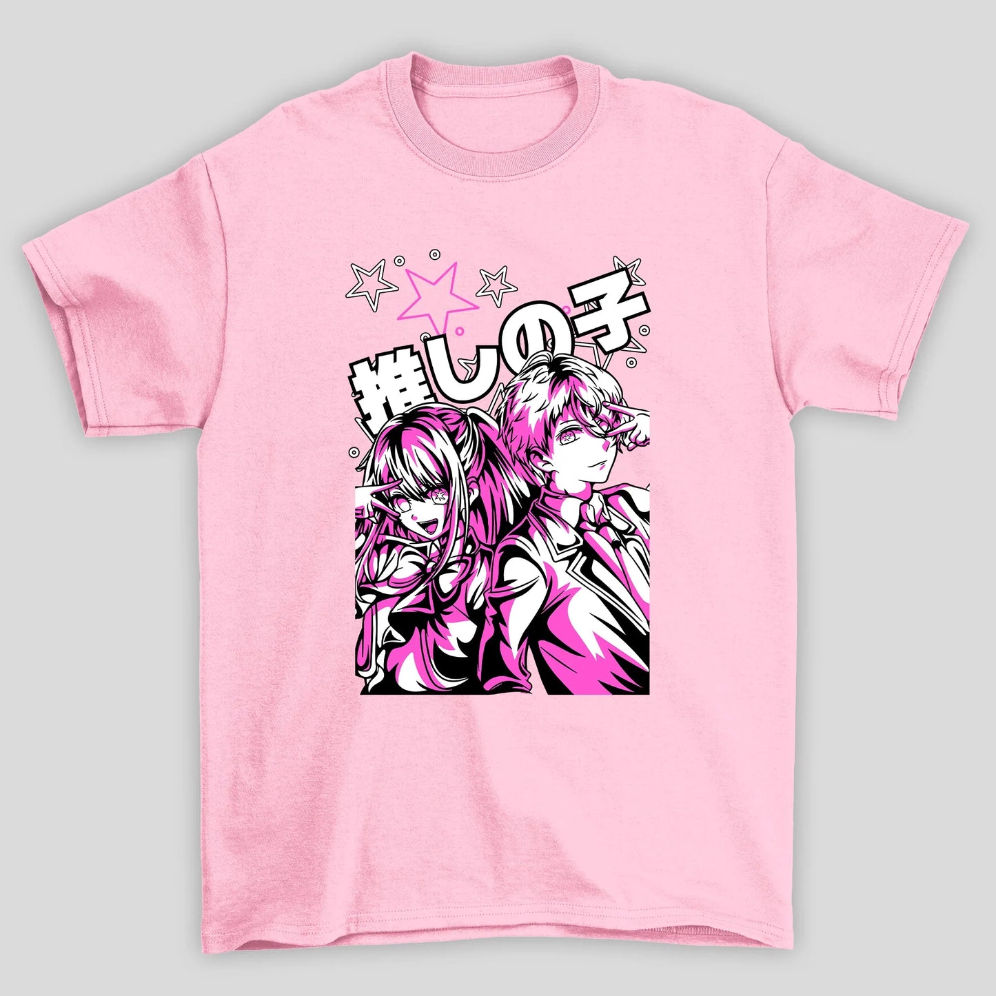 Camiseta Básica Unissex Aqua e Ruby Kanji Oshi No Ko
