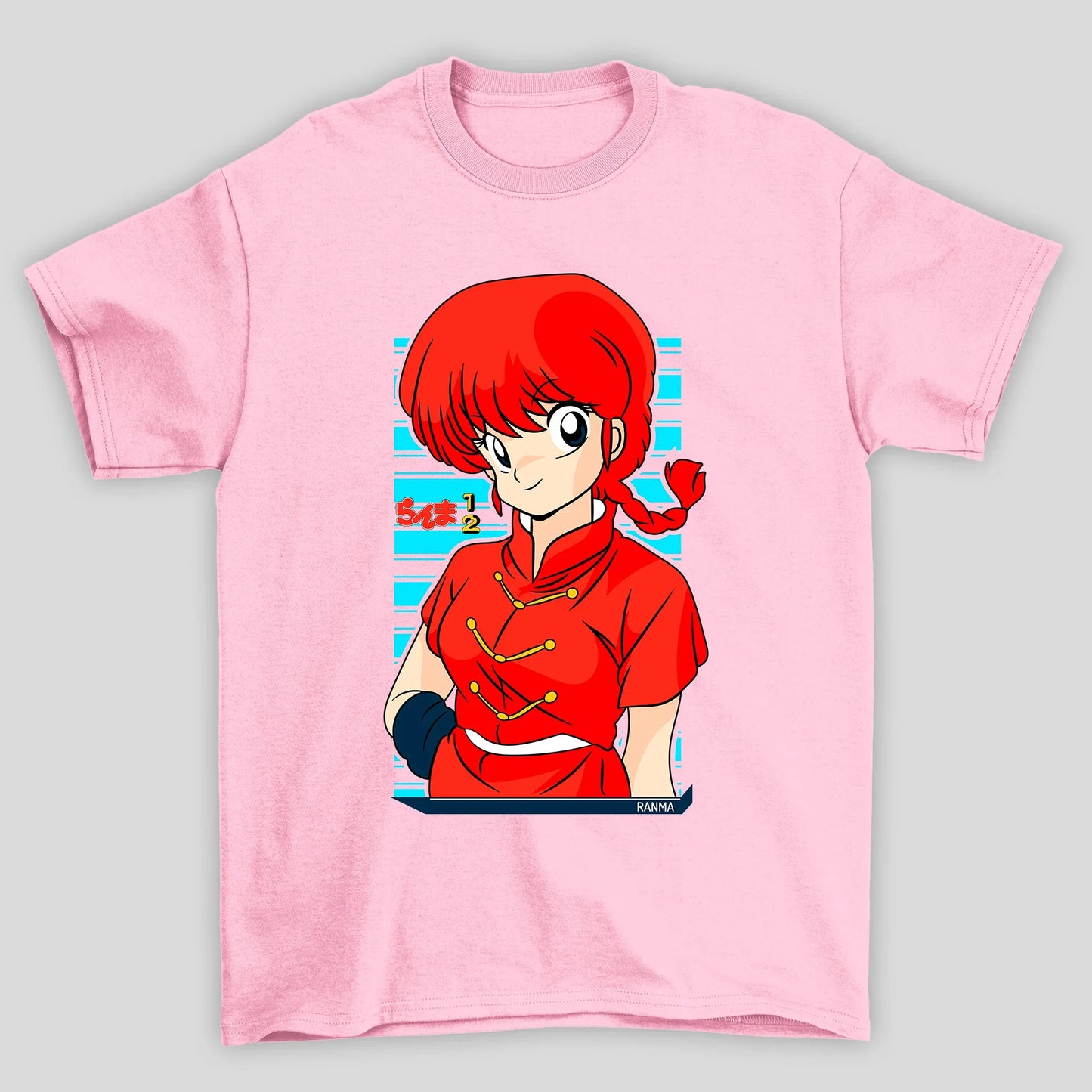 Camiseta Básica Unissex Ranma Saotome Kanji