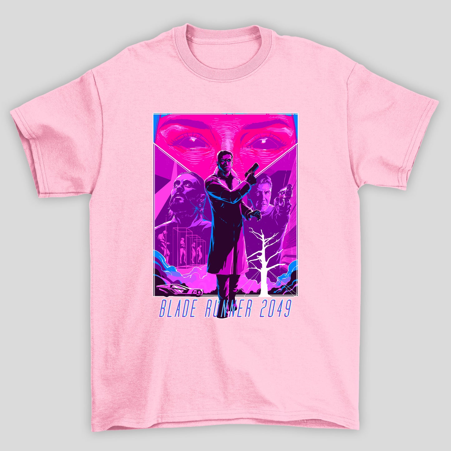 Camiseta Básica Unissex Blade Runner Arte Rosa