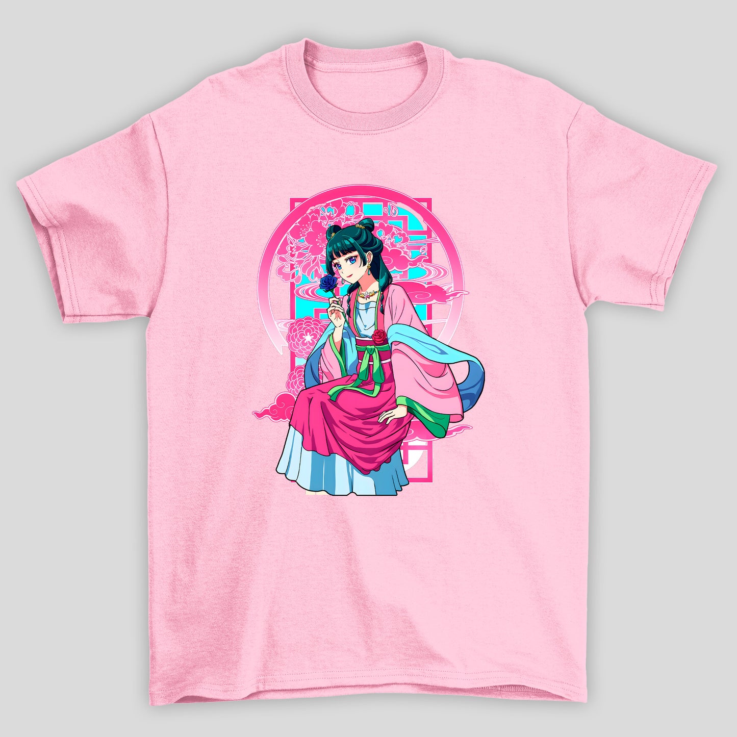 Camiseta Básica Unissex The Apothecary Diaries Nuvem Rosa